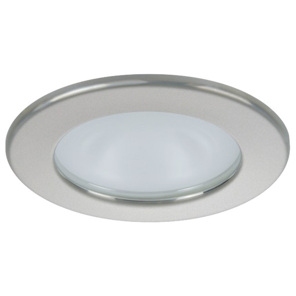 Quick Kai XP Downlight LED - 4W, IP66, Screw Mounted - Round Satin Bezel, Round Warm White Light