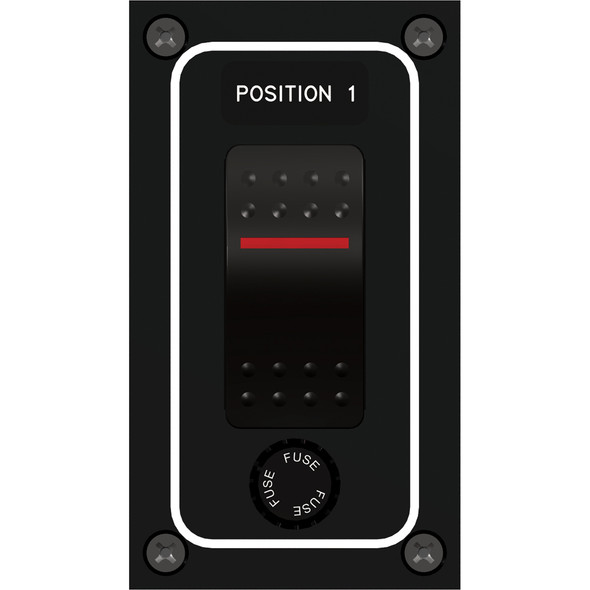 Paneltronics Waterproof Panel - DC 1-Position Illuminated Rocker Switch & Fuse