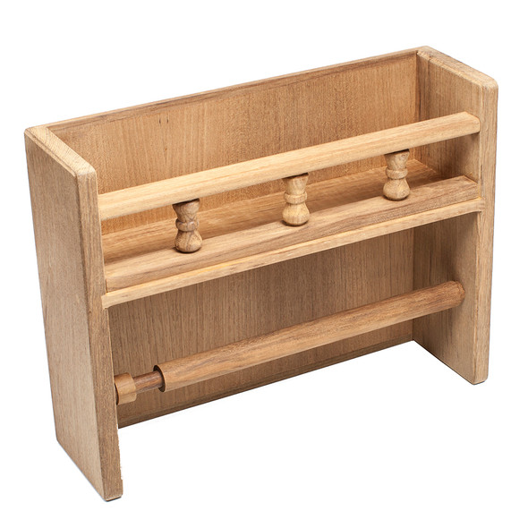 Whitecap Teak Paper Towel Holder w/Spice Rack