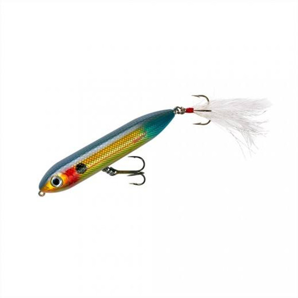 Heddon Super Spook Jr Feathered 3.5" 1/2oz Wounded Shad