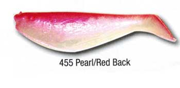 Luckie Strike Shad Minnow MC 4" 10ct Pearl/Red Back