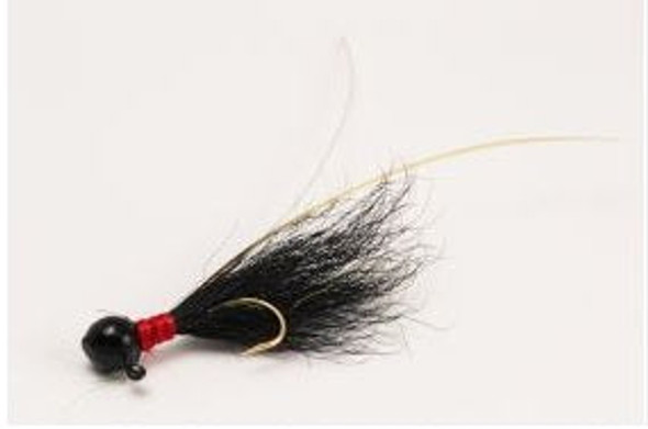 Slater Thread Neck Jig 1/32 Black/Red/Black #6 Hook 3pk