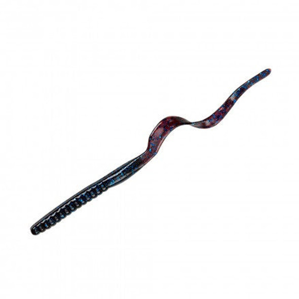 Yum Ribbontail Worm 7" 12ct Blue Flek