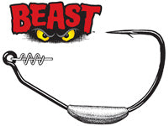 Owner Hook Weighted Beast Size 6/0-1/4 3ct