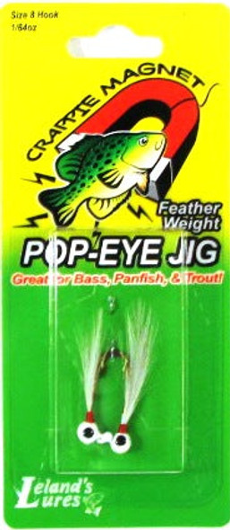 Leland Pop Eye Jig 1/64 2ct White/White