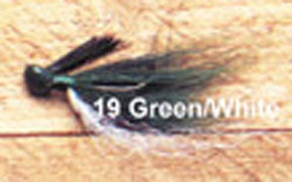 Arkie 1/4 Bucktail 6/cd Green/White