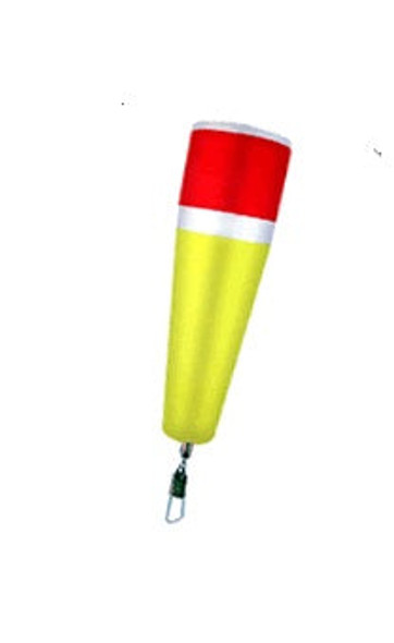 Comal Weighted Poppin Float w/Swivel 4" Red/Yellow 12ct