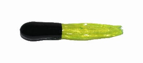 Big Bite Crappie Tubes 1.5" 100ct Black/Chartreuse