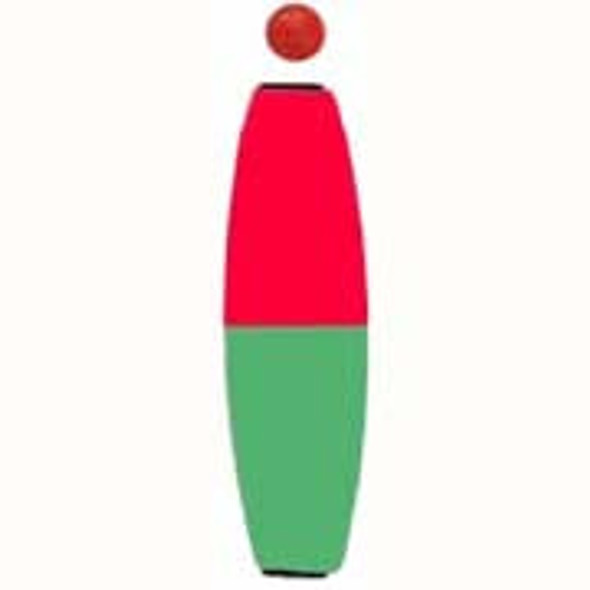 Comal Cigar Slip Float w/Bead 2.50" Red/Green 25/bag