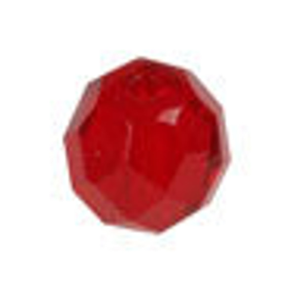 Top Brass Glass Beads 8mm 20ct Red