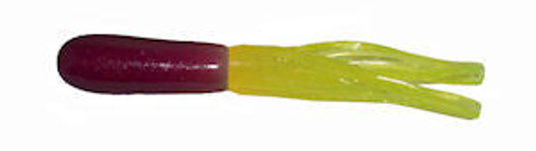 Big Bite Crappie Tubes 1.5" 10ct Purple/Chartreuse