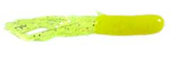 Big Bite Crappie Tubes 1.5" 10ct Yellow/Chartreuse Sparkle