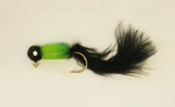 Hal-Fly Jig 1/16oz 12/cd Black/Chartreuse/Black