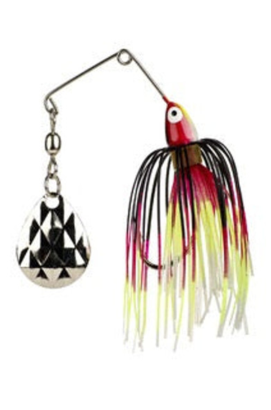 Strike King Mini King Spinnerbait  1/8 oz. Blk/Cht/Red/Wht