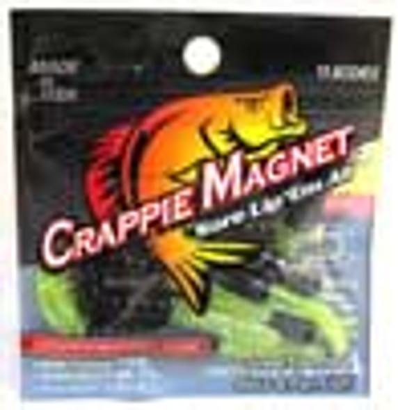 Leland Crappie Magnet 1.5" 15ct Black/Chartreuse Flash