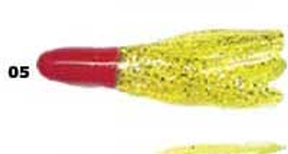 Southern Pro Umbrella Crappie Tube 2"10ct Red/Chartreuse Sparkle