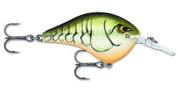 Rapala DT Series 3/5 Chartreuse Rootbeer Crawdad