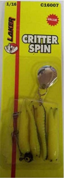 Eagle Claw Laker Critter Spin 1/8 Yellow/Black/Stripe