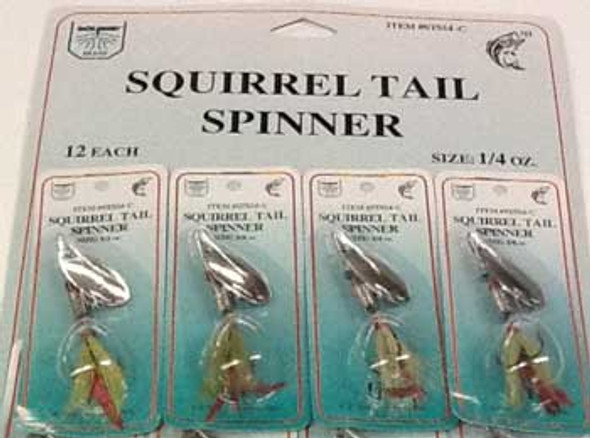 FJ Neil Squirrel Tail Spinners 1/4 Chartreuse - BT-151-STS14C