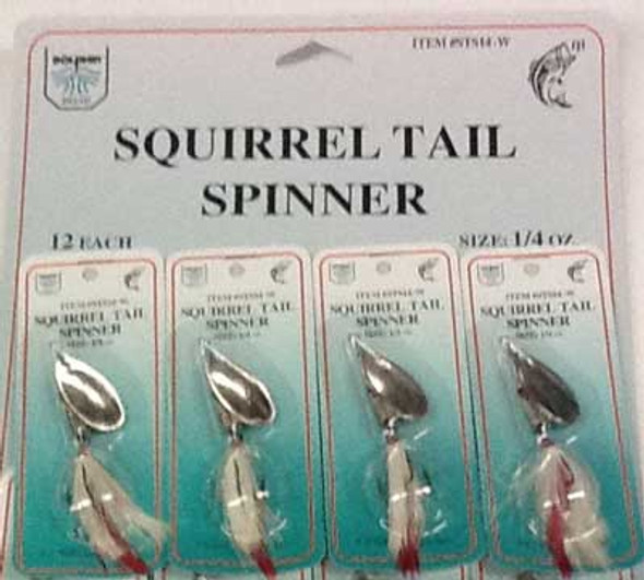 FJ Neil Squirrel Tail Spinners 1/4 White - BT-151-STS14W