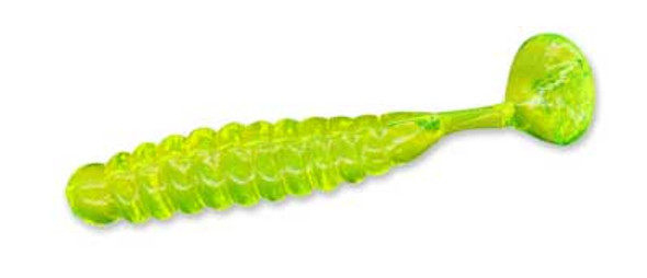 Slider Crappie Grubs 1.5" 18ct Chartreuse
