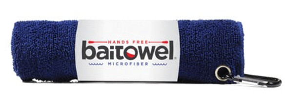 Baittowel Microfiber 15"x15" w/Clip Navy Blue
