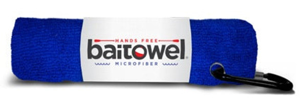 Baittowel Microfiber 15"x15" w/Clip Royal Blue