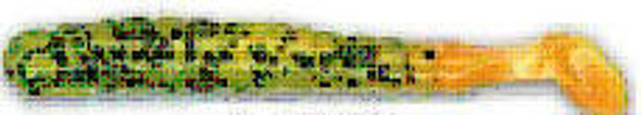 Slider Bass Grub 3" 15ct Chartreuse/Orange Tail
