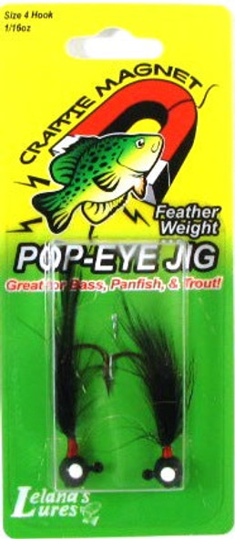 Leland Pop Eye Jig 1/16 2ct Black/Black