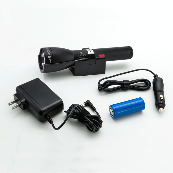 Ml150lrsx Flashlight, Lifepo4 Battery, Charging Cradle, 12v Car Adapter, 120v Converter