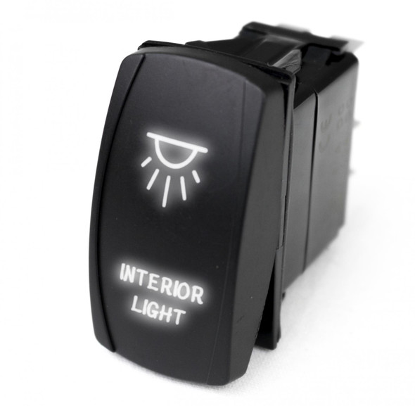 LED Rocker Switch w/ White LED Radiance Interior Lights Marine Sport Lighting