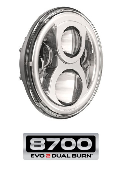 8700 Ev2-S 12/24V Dot Headlamp Chr