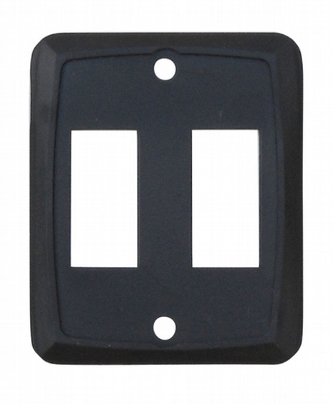 Double Switch Plate Black