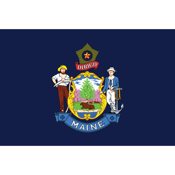 Maine State Nylon Flag