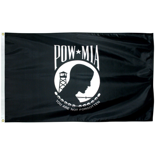 POW/MIA Single Face Reverse Nylon Flag