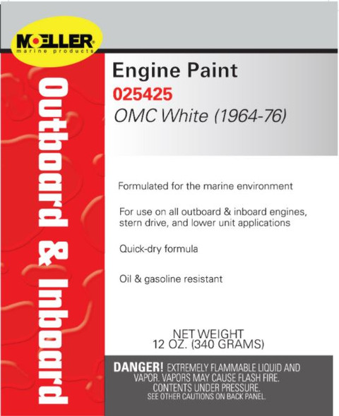 Engine Paint Johnson White - Sw-Moe025425