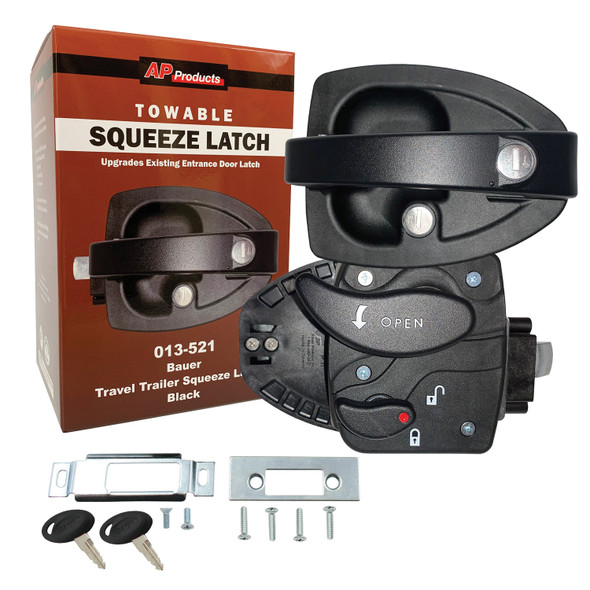 Travel Trailer Squeeze Latch-Black