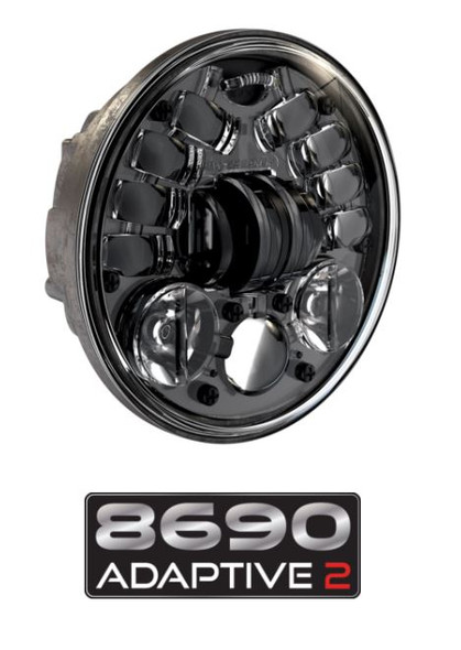 8690A - 12V Led Headlight  Black