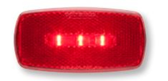 Led M/C;Oval;Blk; Red