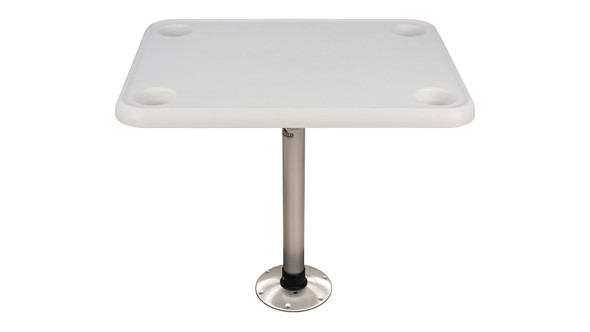 Springfield 16" x 28" Rectangle Table Package - White Thread-Lock