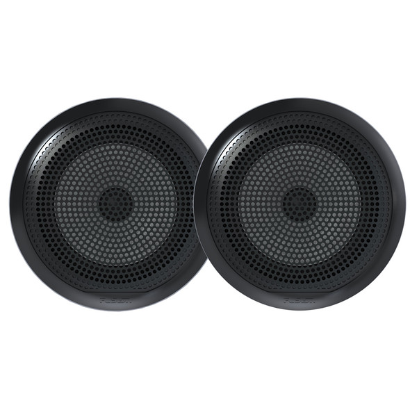 FUSION EL-F651B EL Series Full Range Shallow Mount Marine Black Speakers - 6.5" w/ LED Lights
