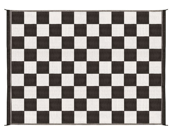 6'X9' Outdoor Mat-Blk/Wht