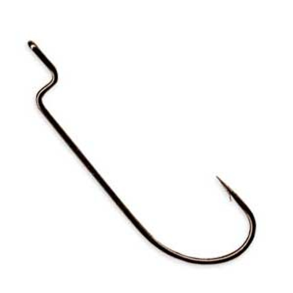 Gamakatsu Offset Worm Hook Black Size 2 6ct - BT-151-7409