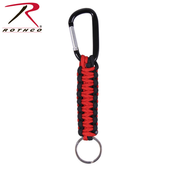 Rothco Thin Red Line Keychain With Carabiner