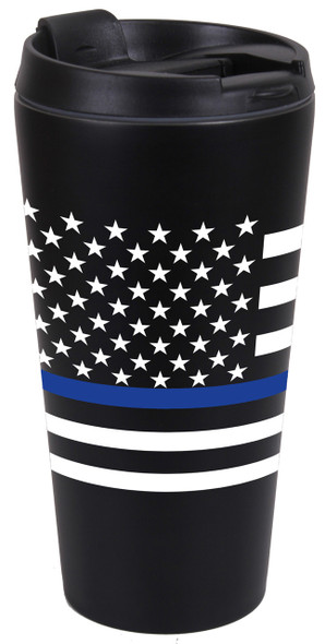 Rothco Thin Blue Line Flag Travel Mug