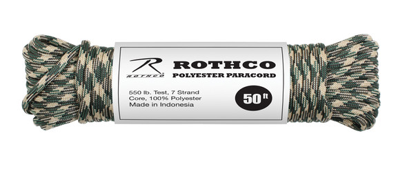 Rothco 550lb Type III Camo Polyester Paracord