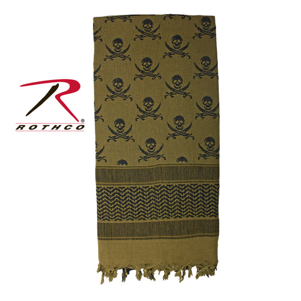 Rothco Skulls Shemagh Tactical Desert Keffiyeh Scarf