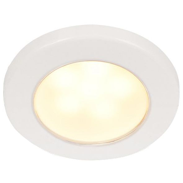 Hella Marine EuroLED 75 3" Round Screw Mount Down Light - Warm White LED - White Plastic Rim - 24V