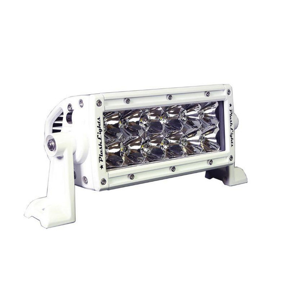 Plashlight Xx Series 60 W 9 To 36 Vdc 3660 Lumens Combination Beam 12-led 6 In Double Row Light Bar, Akzonobel Marine White Polyester Powder Coated Housing|xx-6-5w