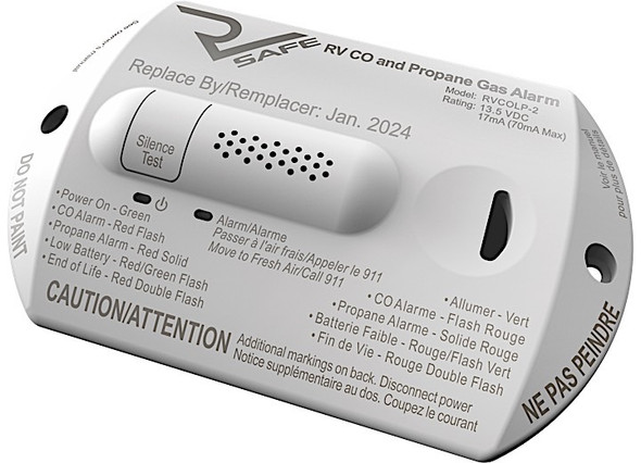 RV Propane Gas Alarm - White